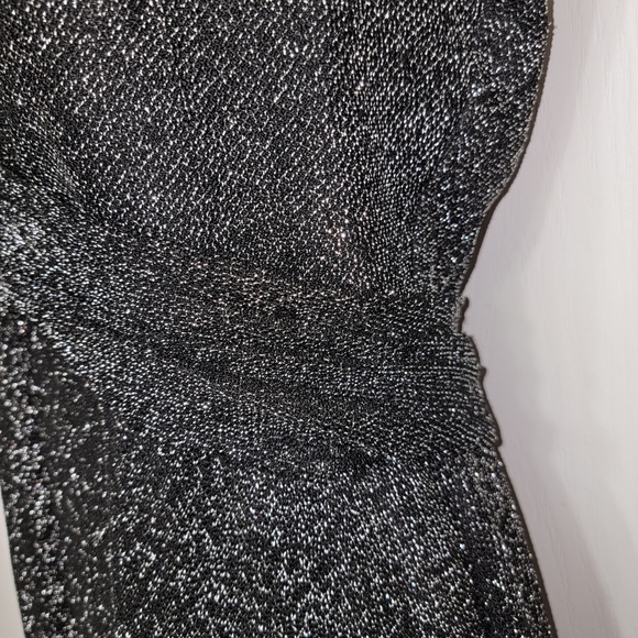 VINTAGE SILVER EVENING DRESS - Picture 4 of 10
